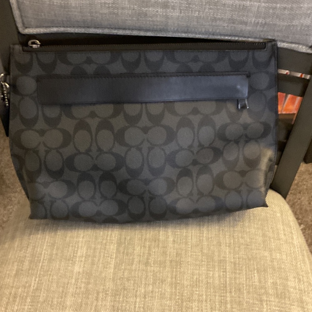 Coach Men's Black Signature Messenger Bag